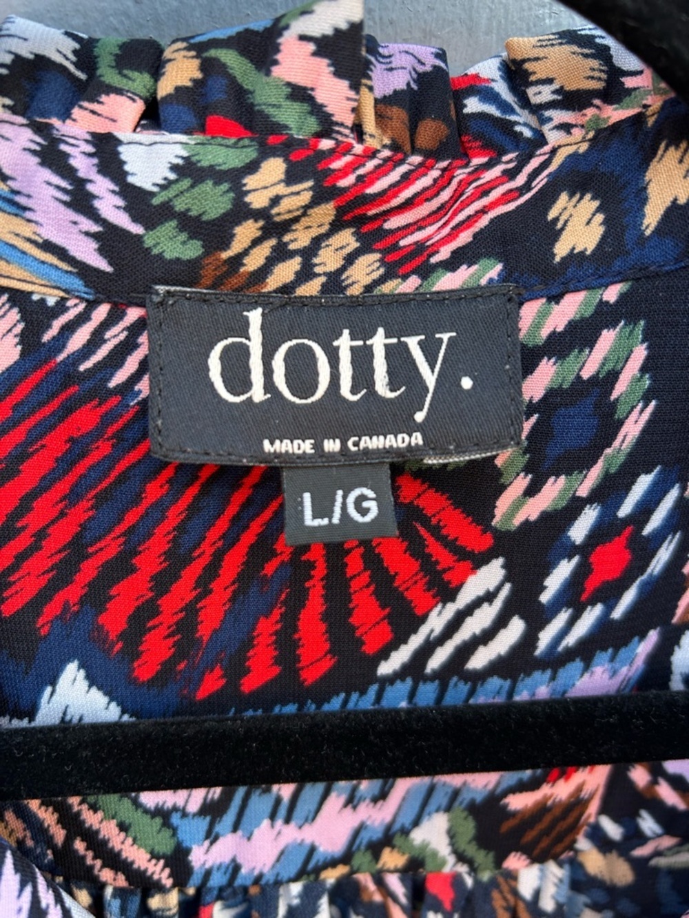 Dotty Patterned Blouse, Large - Picture 7 of 7